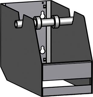 Schleifleinenabroller 3-fach für Lochwände Lochung 10X10 mm RAL 7019Rollenbreite bis 148 mm Produktbild img1 L
