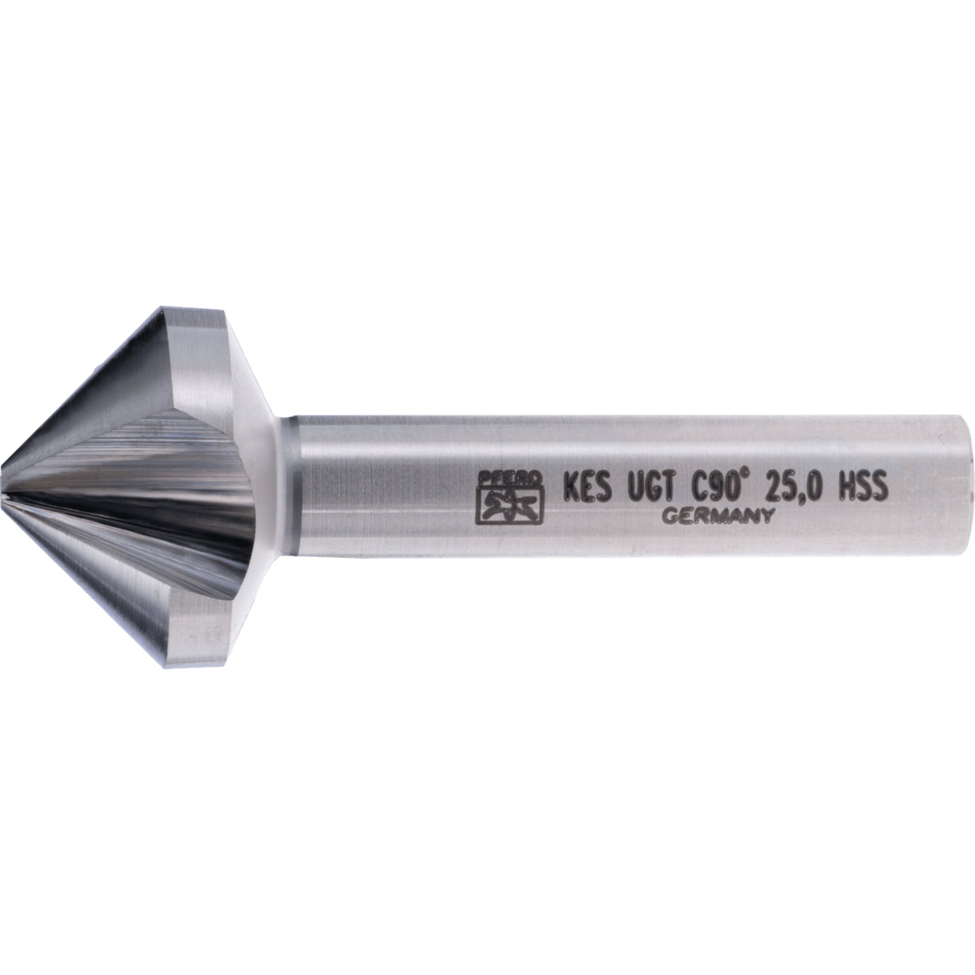 PFERD TOOLS HSS Kegel-und Entgratsenker UGT 90° Ø 25 mm Schaft-Ø 10 mm DIN 335 C mit Ungleichteilung Produktbild img1 L