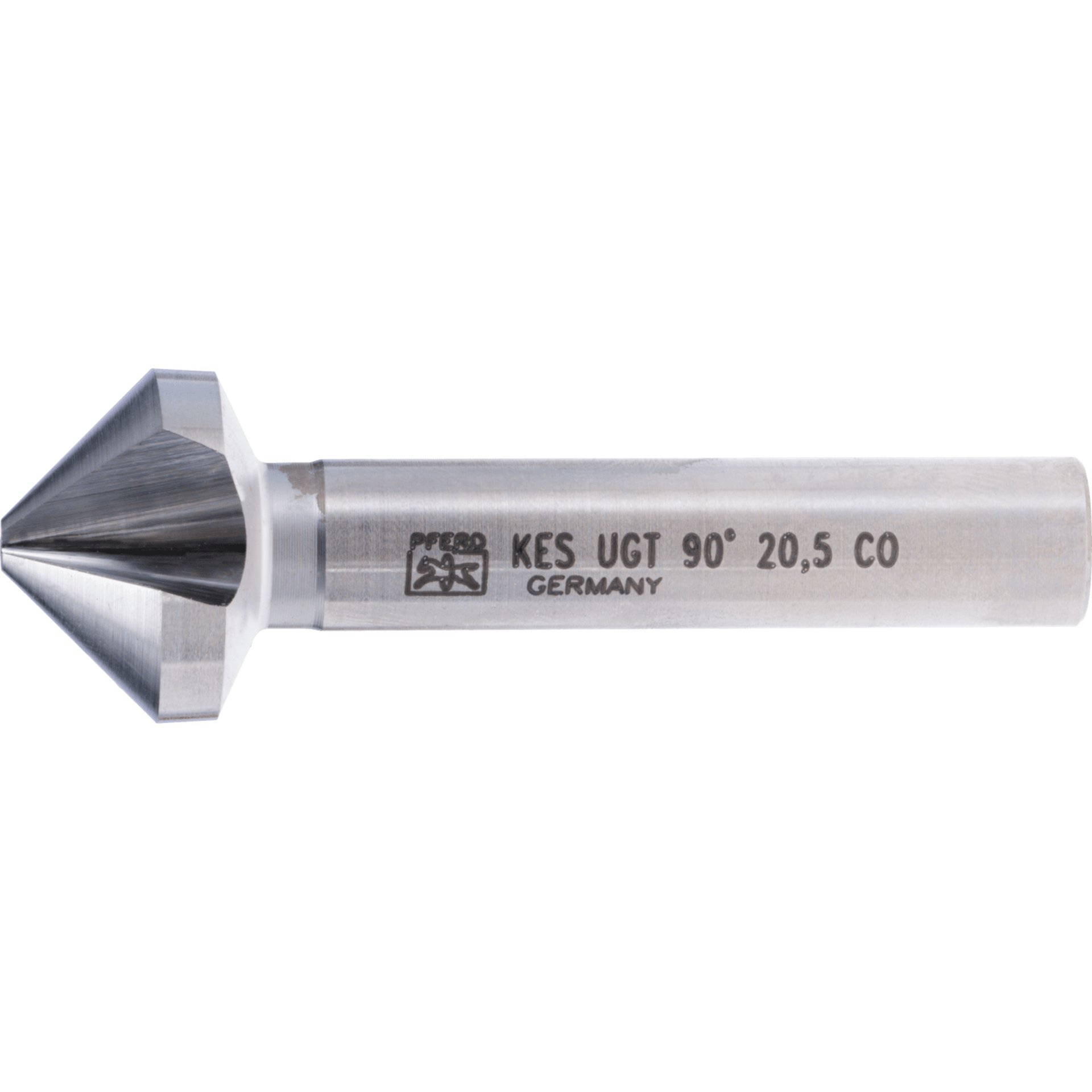 PFERD TOOLS HSSE Co5 Kegel-und Entgratsenker 90° Ø 20,5 mm Schaft-Ø 10 mm DIN 335 C mit Ungleichteilung Produktbild img1 L