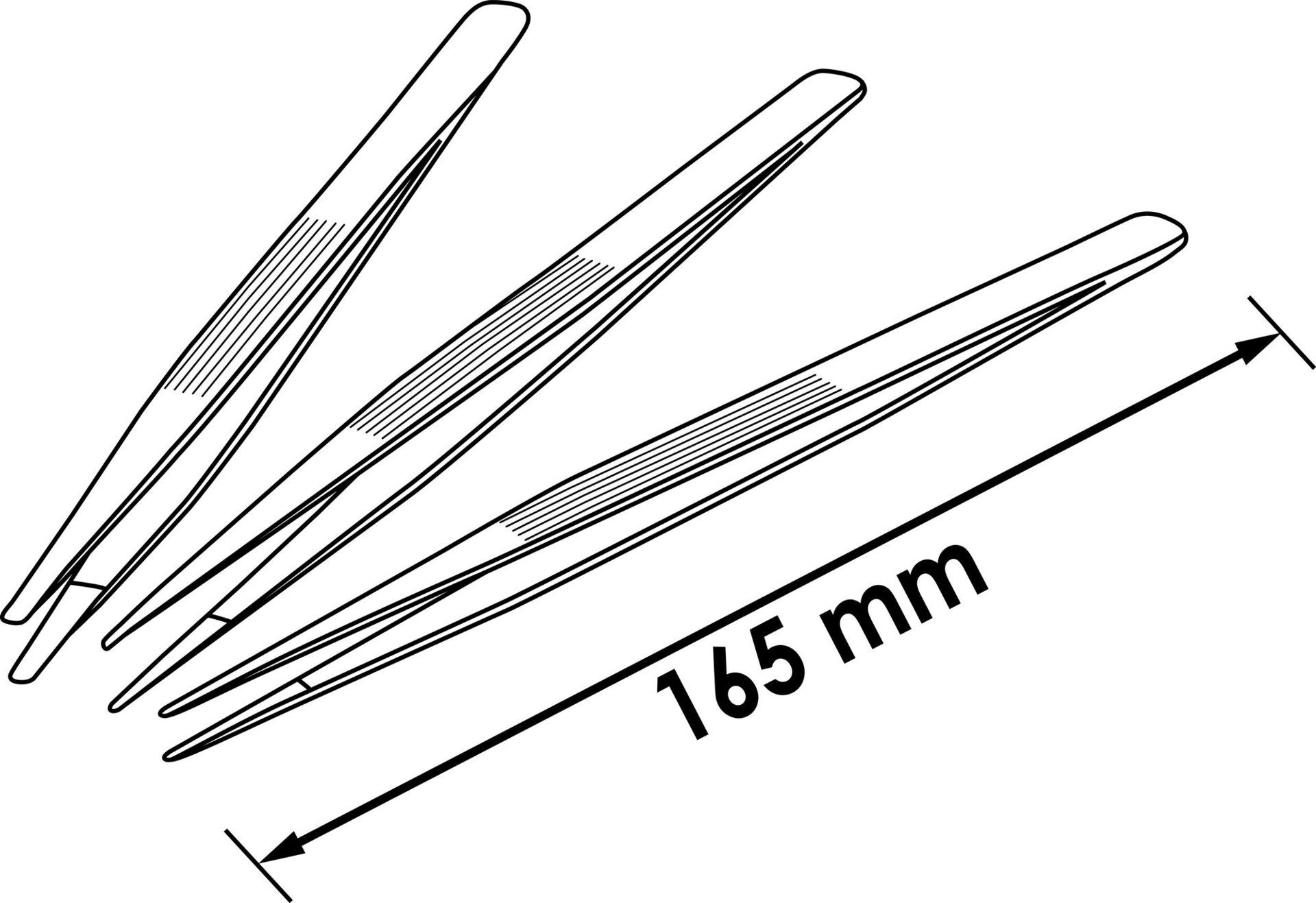 VIGOR Pinzetten Satz ∙ V1438 ∙ 3-teilig ∙ Anzahl Werkzeuge: 3 Produktbild img4 L