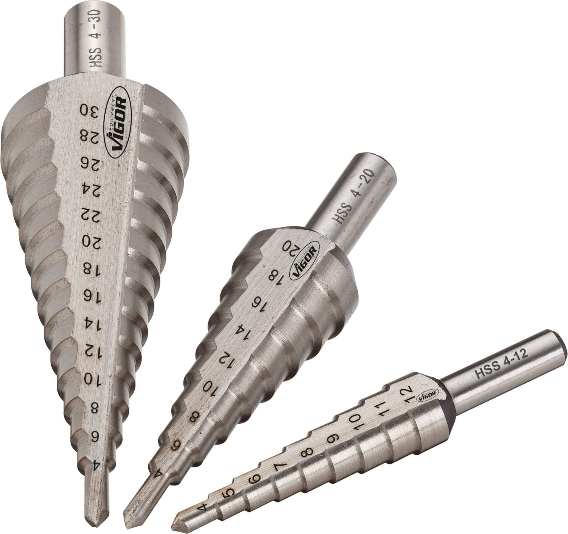 VIGOR HSS-Stufenbohrer Satz ∙ V1707 ∙ 3-teilig ∙ Anzahl Werkzeuge: 3 Produktbild img1 L