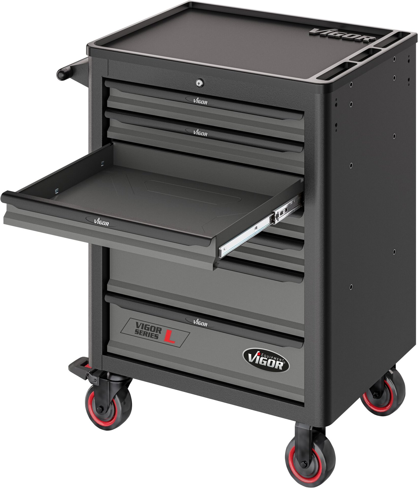 VIGOR Werkstattwagen Series&nbsp;L ∙ leer ∙ V1901 ∙ L x B x H: 723 mm x 459 mm x 1002 mm Produktbild img2 L