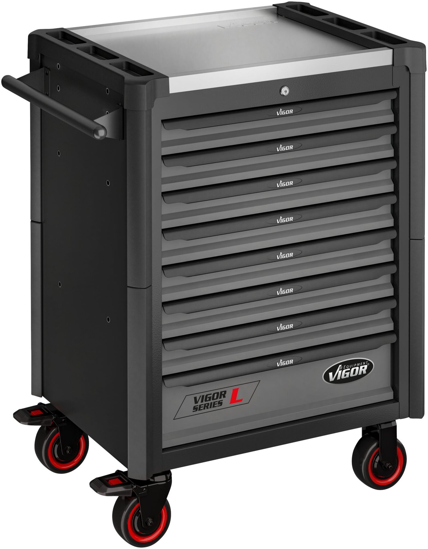 VIGOR Werkstattwagen Series L ∙ leer ∙ V1901-X ∙ L x B x H: 723 mm x 459 mm x 1002 mm Produktbild img1 L