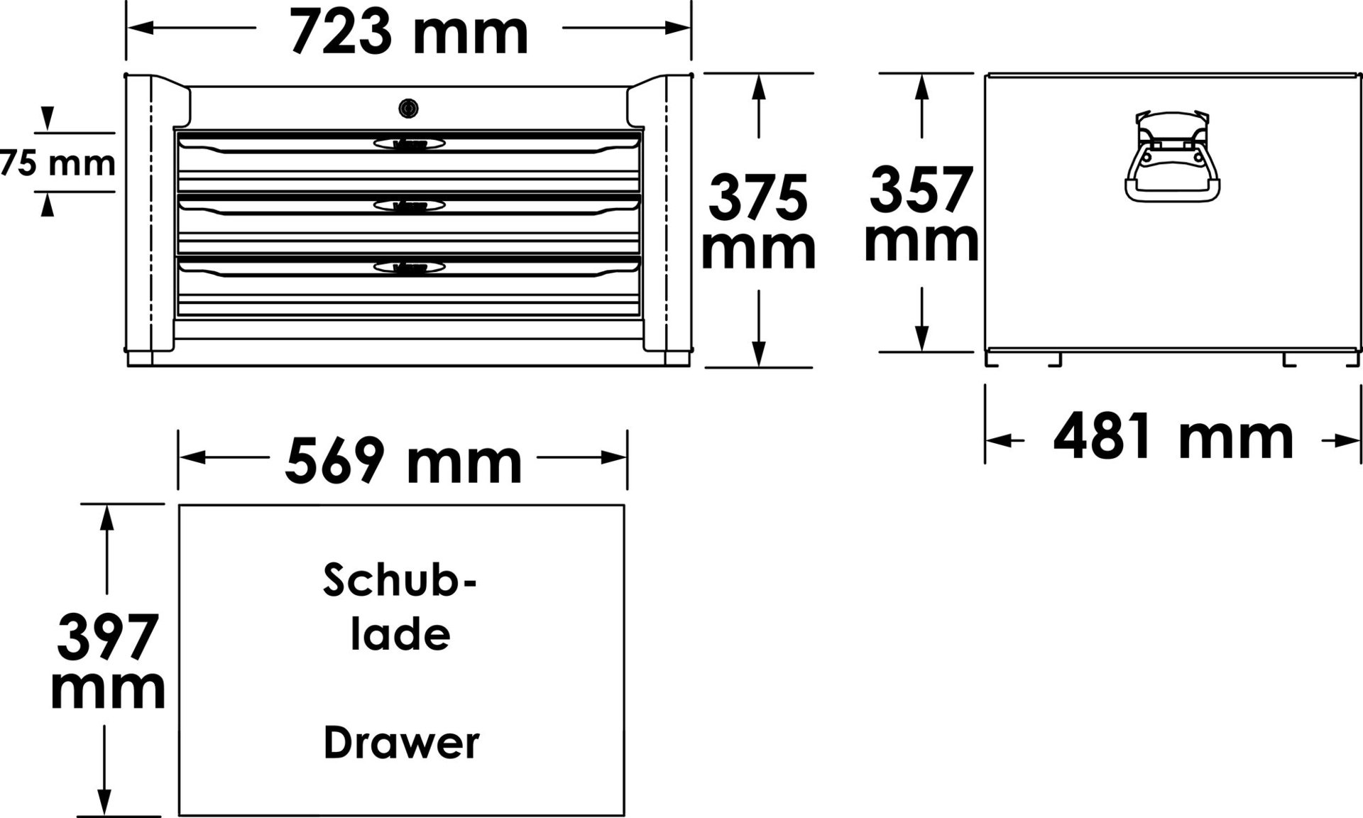 VIGOR Aufsatzkoffer Series&nbsp;L ∙ V1902 ∙ L x B x H: 723 mm x 459 mm x 375 mm Produktbild img5 L
