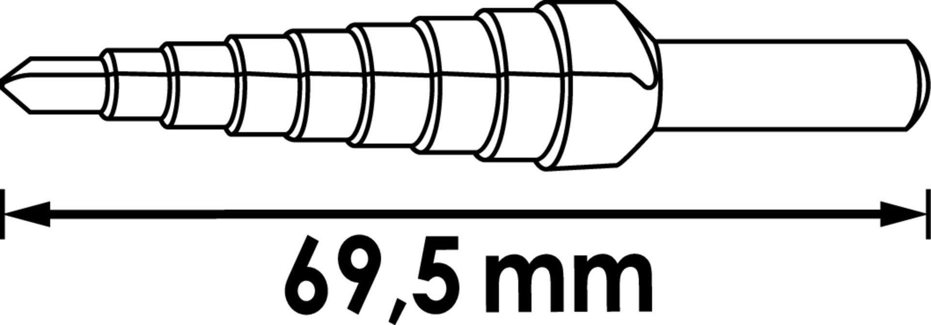 VIGOR HSS-Stufenbohrer Einzelbohrer Produktbild img2 L