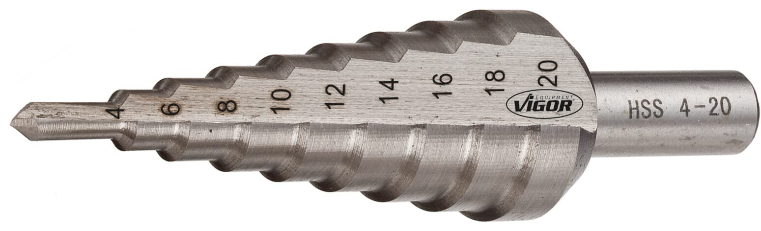 VIGOR HSS-Stufenbohrer ∙ 4 – 20 mm ∙ V2395 ∙ 4 - 20 mm Produktbild img1 L