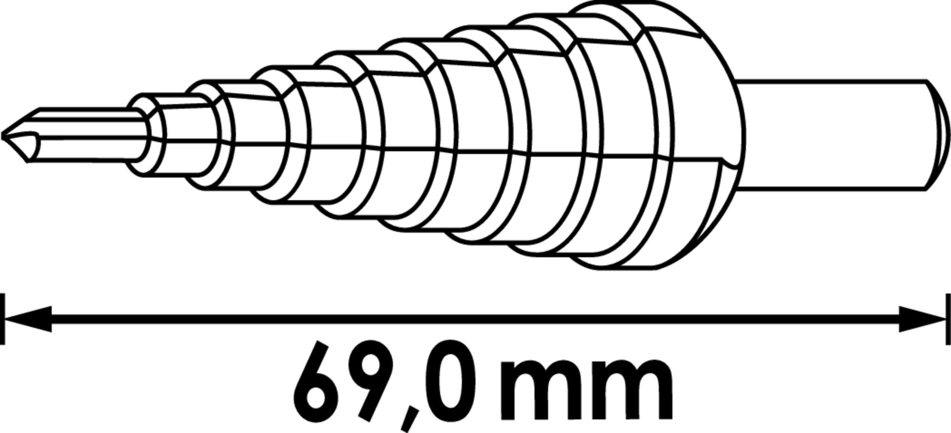 VIGOR HSS-Stufenbohrer ∙ 4&nbsp;–&nbsp;30&nbsp;mm ∙ V2396 ∙ 4 - 30 mm Produktbild img2 L