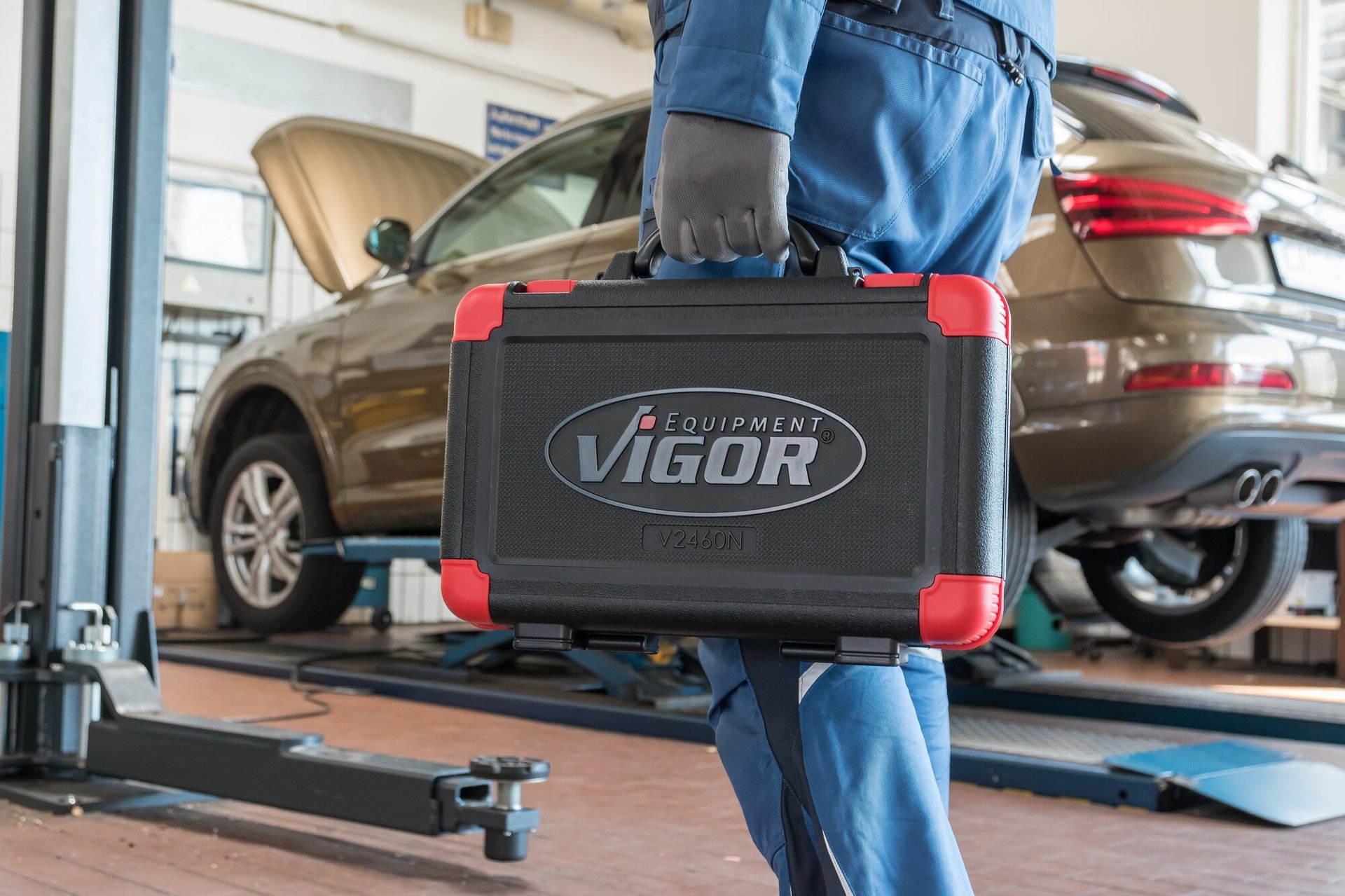 VIGOR Steckschlüssel Satz ∙ V2460N ∙ 1/2 Zoll (12,5 mm) Vierkant hohl ∙ Außen Sechskant Profil ∙ 25-teilig ∙ 10 – 32 ∙ Anzahl Werkzeuge: 25 Produktbild img4 L