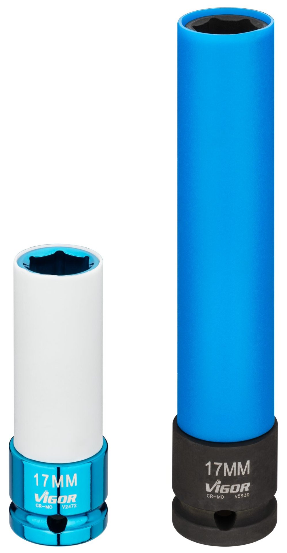 VIGOR Schlagschrauber Steckschlüsseleinsatz ∙ lang ∙ V5930 ∙ 1/2 Zoll (12,5 mm) Vierkant hohl ∙ Außen Sechskant Profil ∙ SW 17 mm Produktbild img3 L