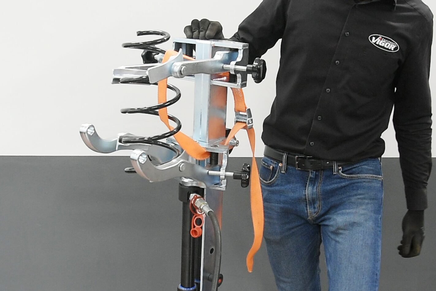 VIGOR Hydraulischer Federspanner ∙ mit 10 Federteller ∙ V4476N ∙ 16-teilig ∙ Anzahl Werkzeuge: 16 Produktbild img5 L