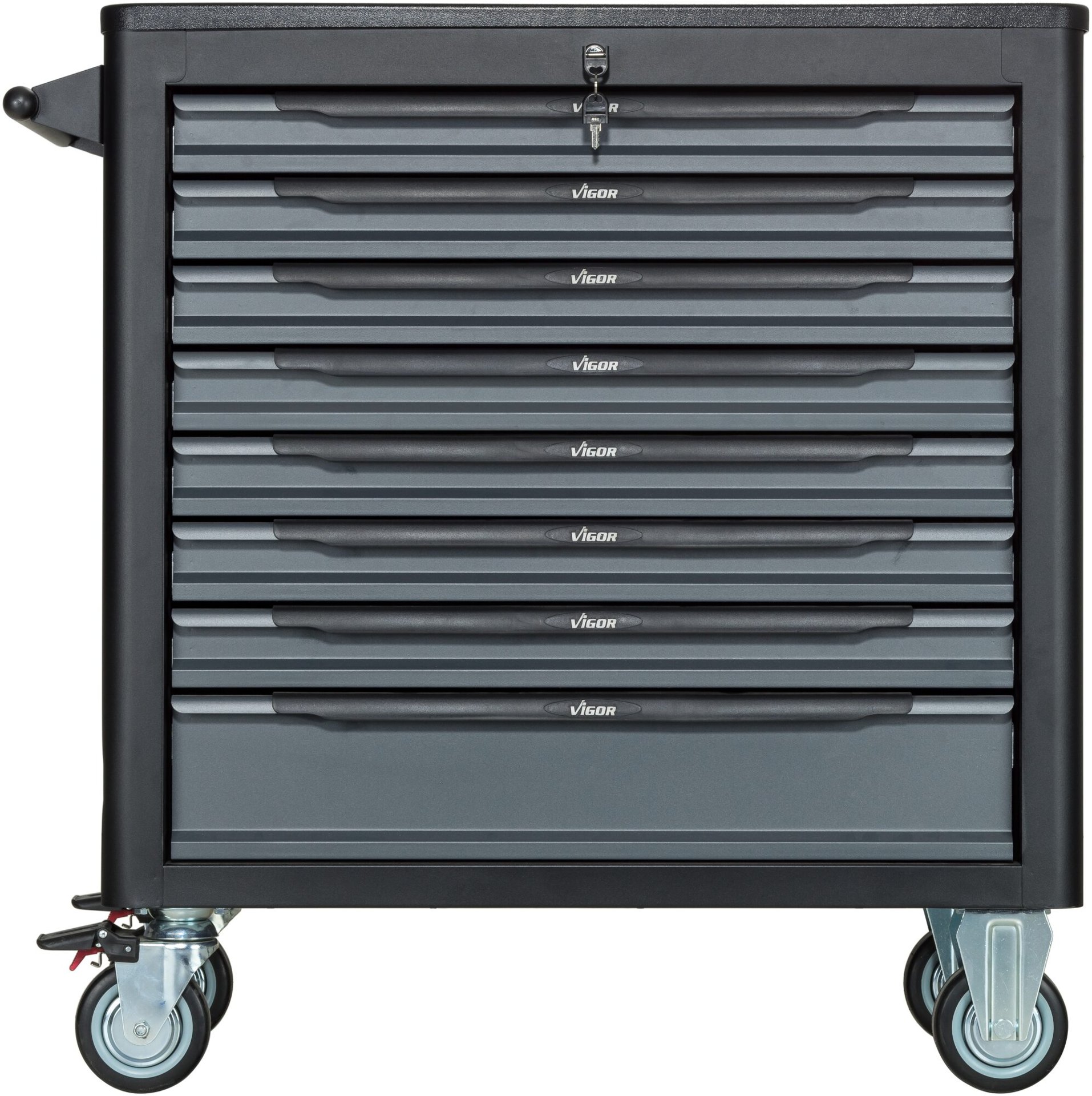 VIGOR Werkstattwagen Series&nbsp;XL ∙ Kunststoff-Arbeitsplatte ∙ mit Sortiment ∙ V5434 ∙ 499-teilig ∙ Anzahl Werkzeuge: 499 Produktbild img10 L