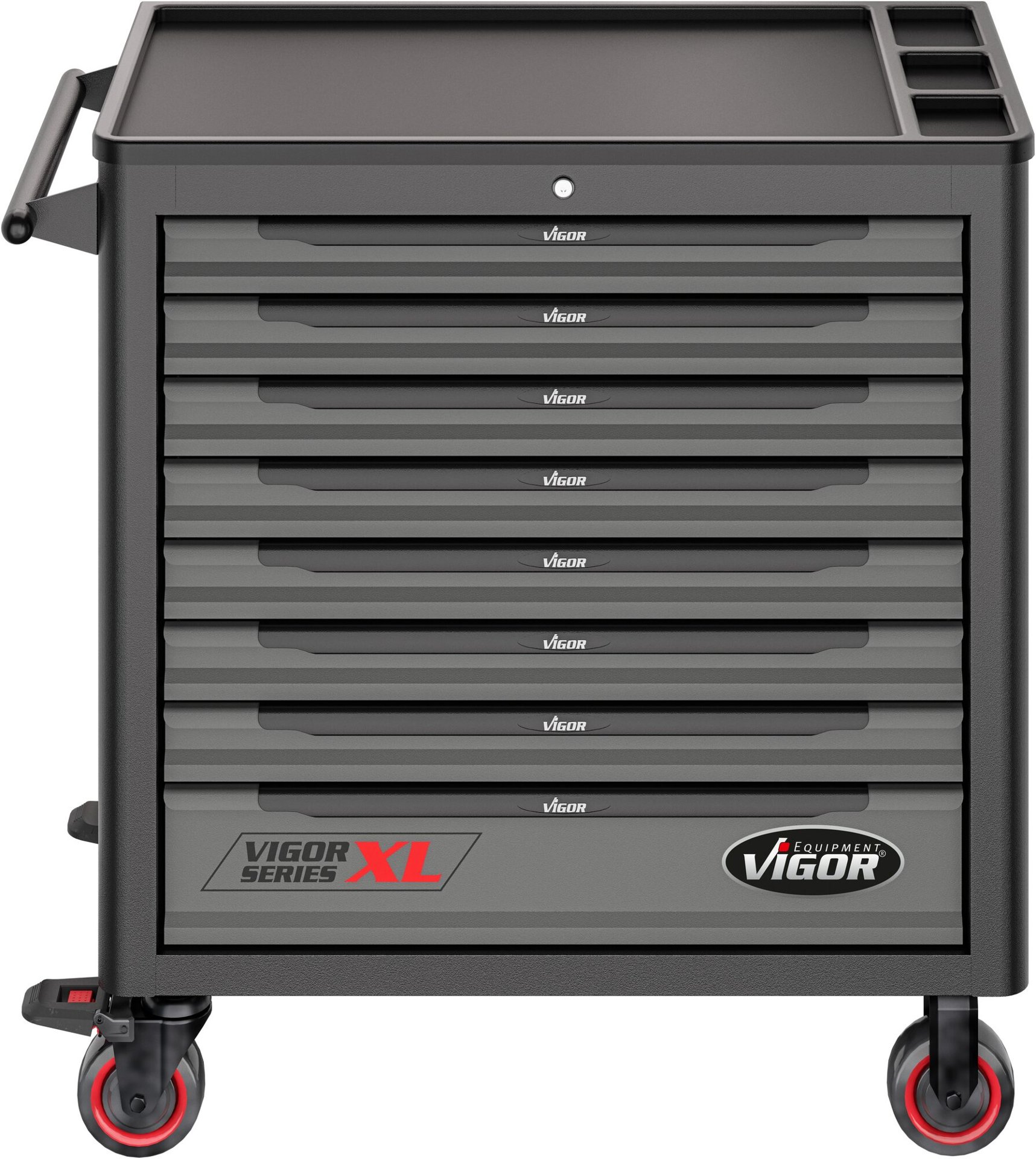 VIGOR Werkstattwagen Series&nbsp;XL ∙ Kunststoff-Arbeitsplatte ∙ mit Sortiment ∙ V5434 ∙ 499-teilig ∙ Anzahl Werkzeuge: 499 Produktbild img17 L