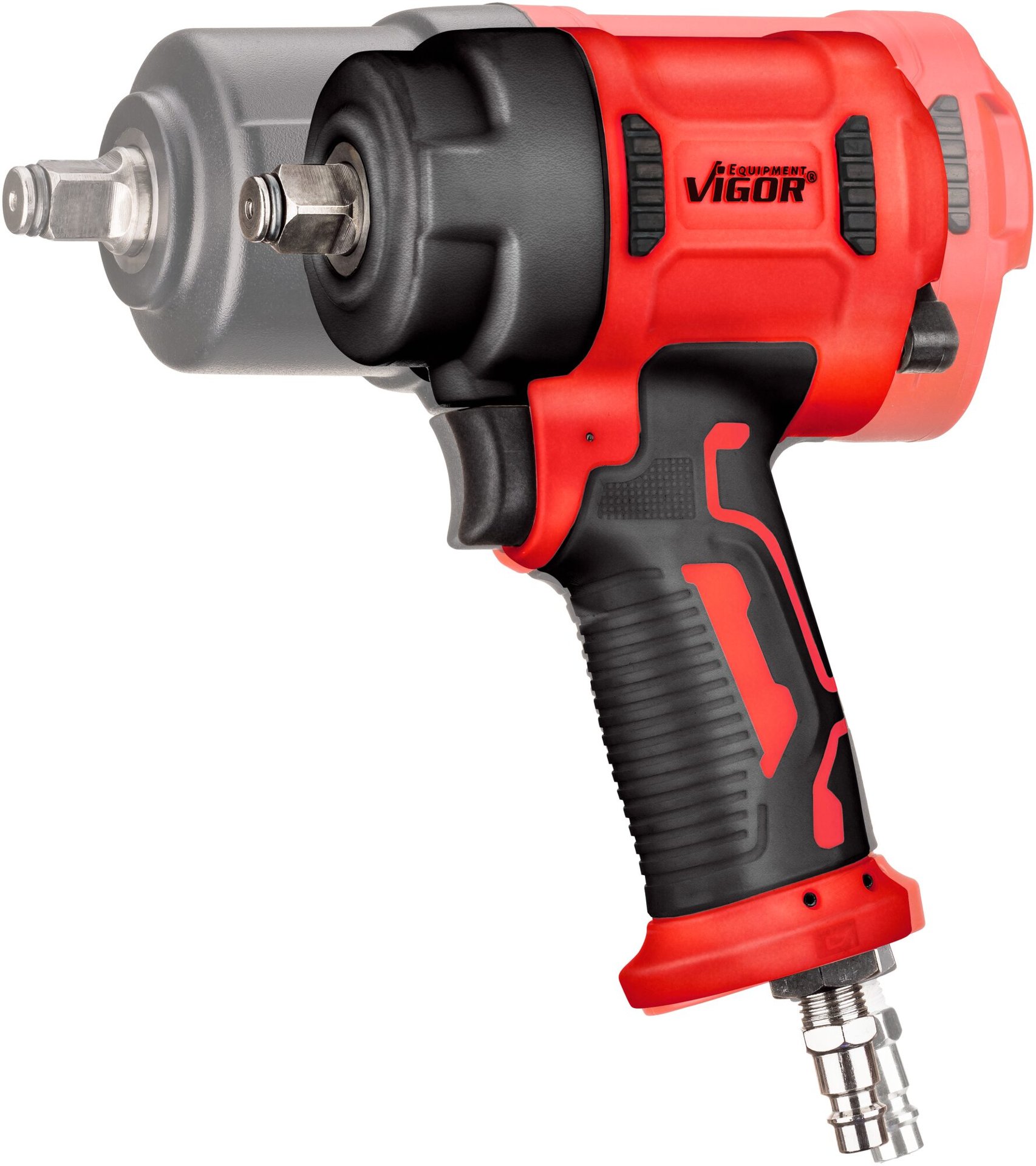 VIGOR Schlagschrauber ∙ V4800N ∙ Lösemoment maximal [Nm]: 1720 Nm ∙ 1/2 Zoll (12,5 mm) Vierkant massiv ∙ Hochleistungs-Doppelhammer-Schlagwerk Produktbild img3 L