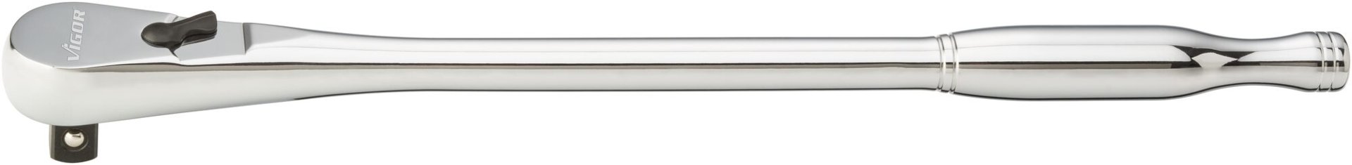 VIGOR Feinzahn-Umschaltknarre ∙ lange Ausführung ∙ V4946 ∙ 1/2 Zoll (12,5 mm) Vierkant massiv ∙ 380 mm Produktbild img1 L