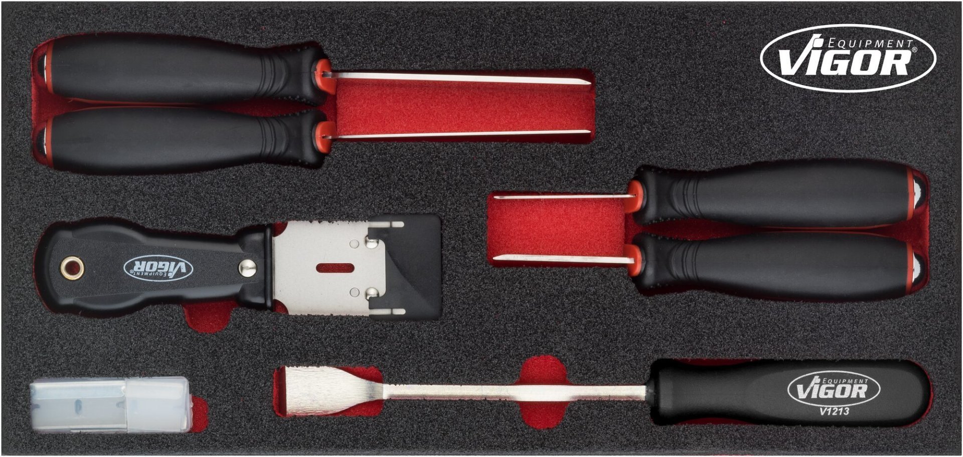 VIGOR Schaber Satz ∙ V5017 ∙ 16-teilig ∙ Anzahl Werkzeuge: 16 Produktbild img1 L