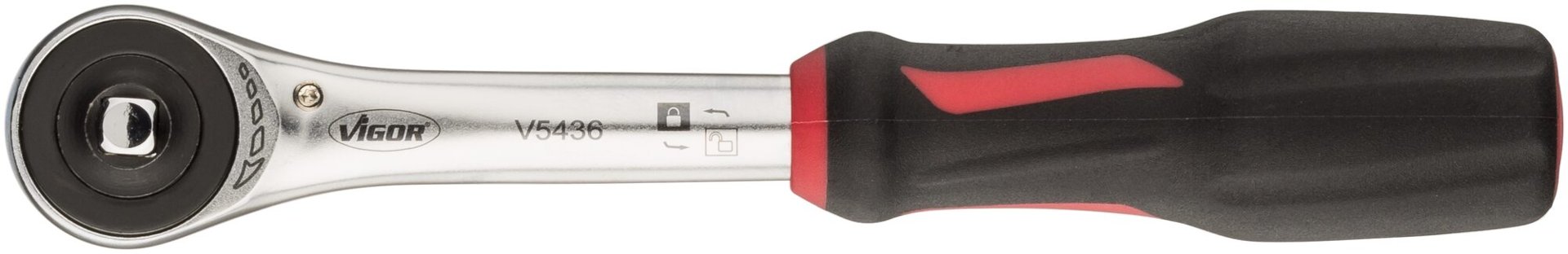 VIGOR 360° Drehgriff-Umschaltknarre ∙ V5436 ∙ 1/4 Zoll (6,3 mm) Vierkant massiv ∙ 176 mm Produktbild img6 L