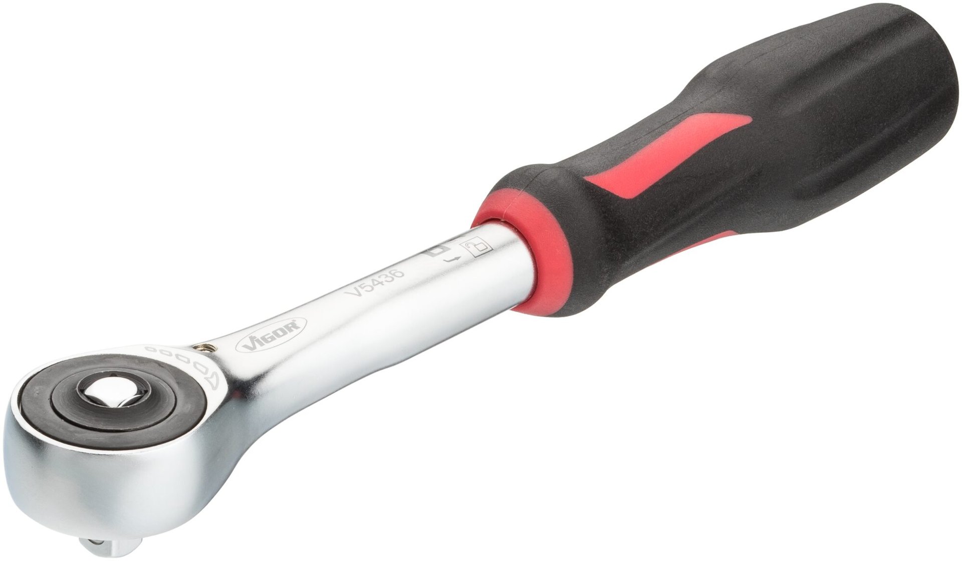 VIGOR 360° Drehgriff-Umschaltknarre ∙ V5436 ∙ 1/4 Zoll (6,3 mm) Vierkant massiv ∙ 176 mm Produktbild img5 L