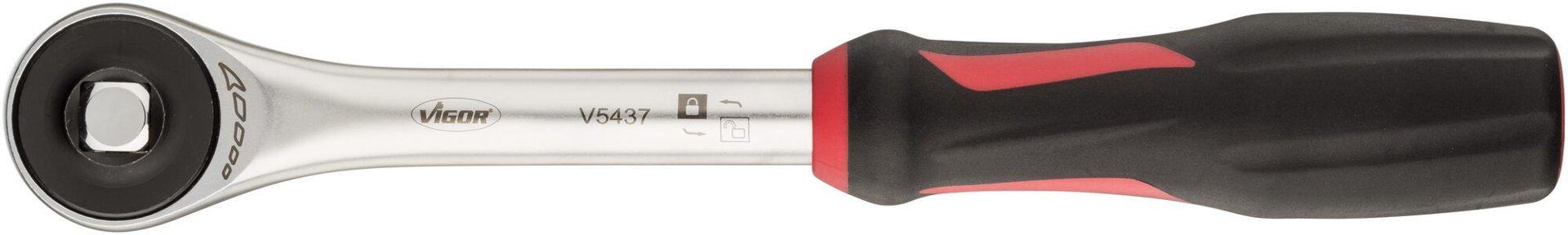 VIGOR 360° Drehgriff-Umschaltknarre ∙ V5437 ∙ 1/2 Zoll (12,5 mm) Vierkant massiv ∙ 288 mm Produktbild img6 L