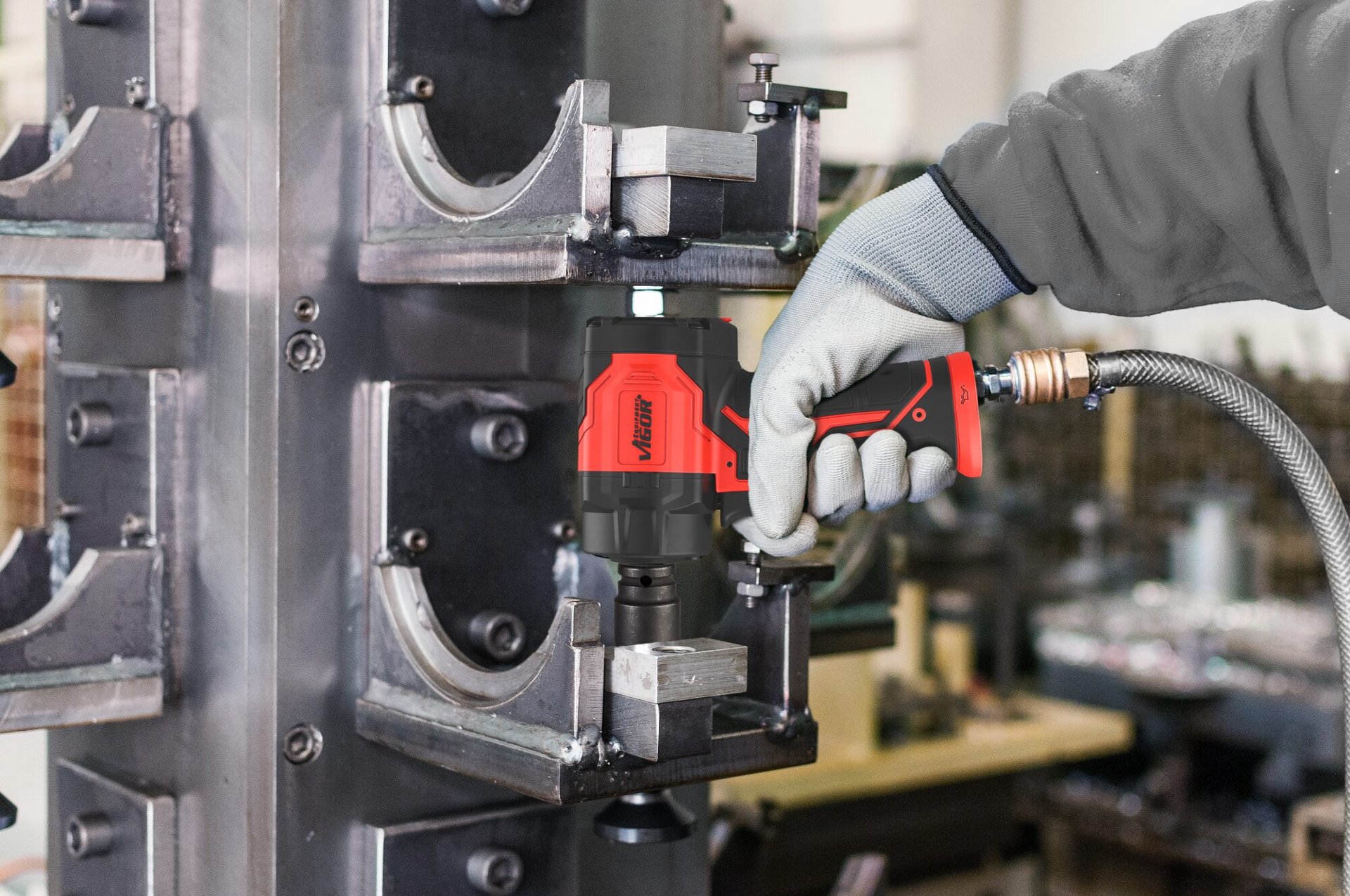 VIGOR Schlagschrauber ∙ V5771 ∙ Lösemoment maximal [Nm]: 1200 Nm ∙ 1/2 Zoll (12,5 mm) Vierkant massiv Produktbild img2 L