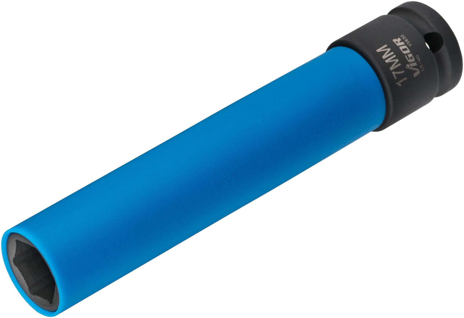 VIGOR Schlagschrauber Steckschlüsseleinsatz ∙ lang ∙ V5930 ∙ 1/2 Zoll (12,5 mm) Vierkant hohl ∙ Außen Sechskant Profil ∙ SW 17 mm Produktbild img4 L