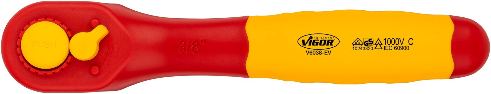 VIGOR Umschaltknarre ∙ EV ∙ V6038-EV ∙ 3/8 Zoll (10 mm) Vierkant massiv Produktbild img4 L
