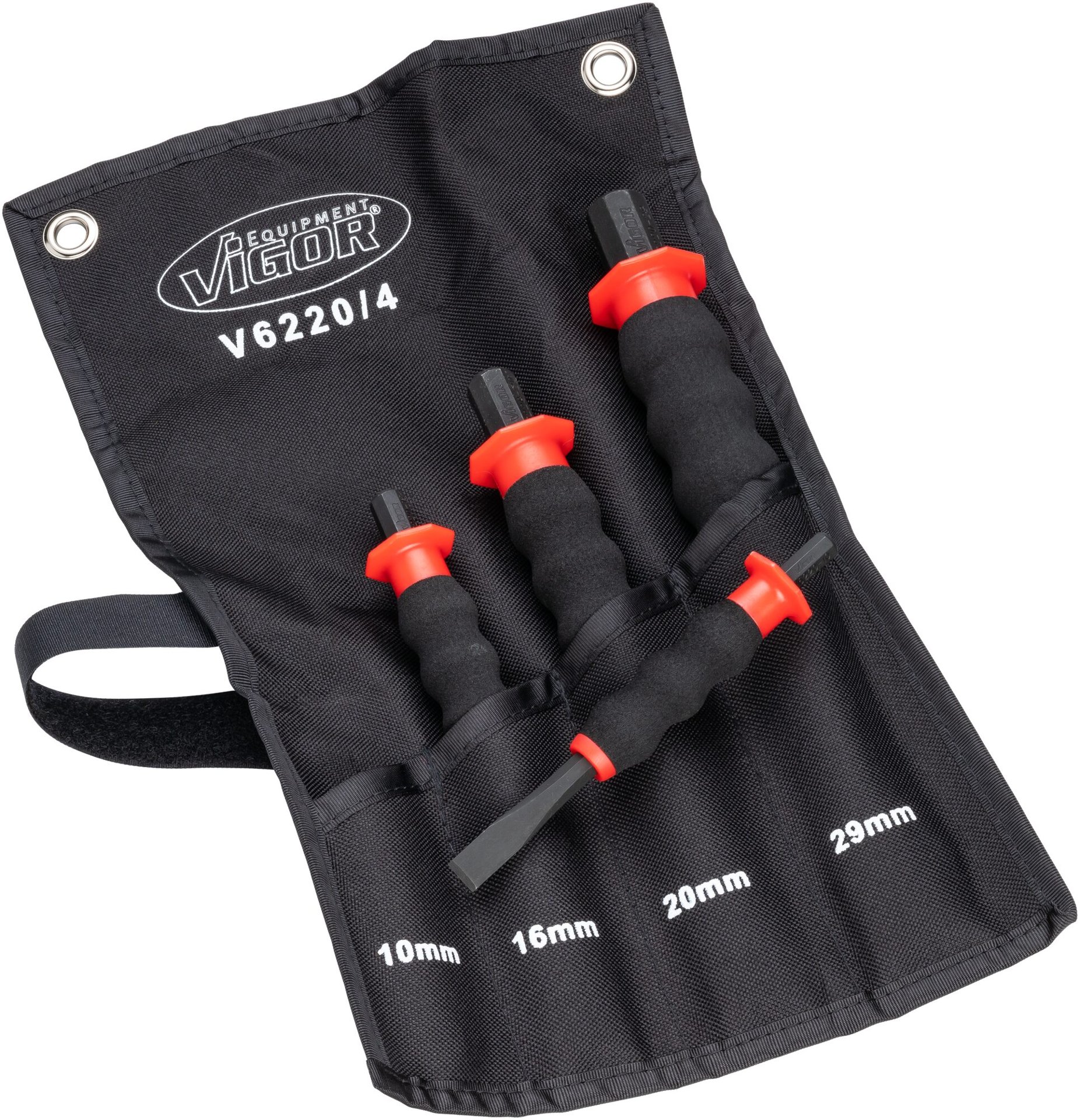 VIGOR Flachmeißel Satz ∙ V6220/4 ∙ 4-teilig ∙ Anzahl Werkzeuge: 4 Produktbild img4 L