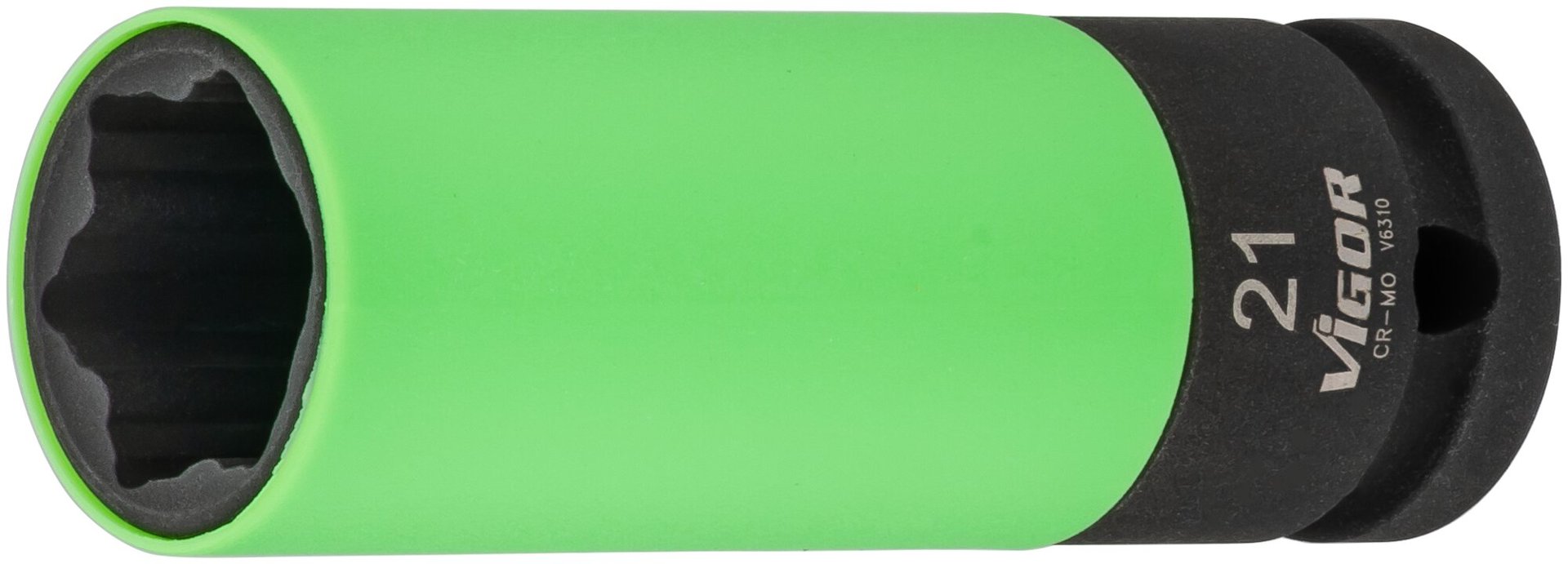 VIGOR Schlagschrauber Steckschlüsseleinsatz Satz ∙ V6312/10 ∙ 1/2 Zoll (12,5 mm) Vierkant hohl ∙ Außen Sechskant Profil, Radschrauben Hybrid Sonderprofil ∙ 10-teilig ∙ 15 – 22,2 mm ∙ Anzahl Werkzeuge: 10 Produktbild img8 L
