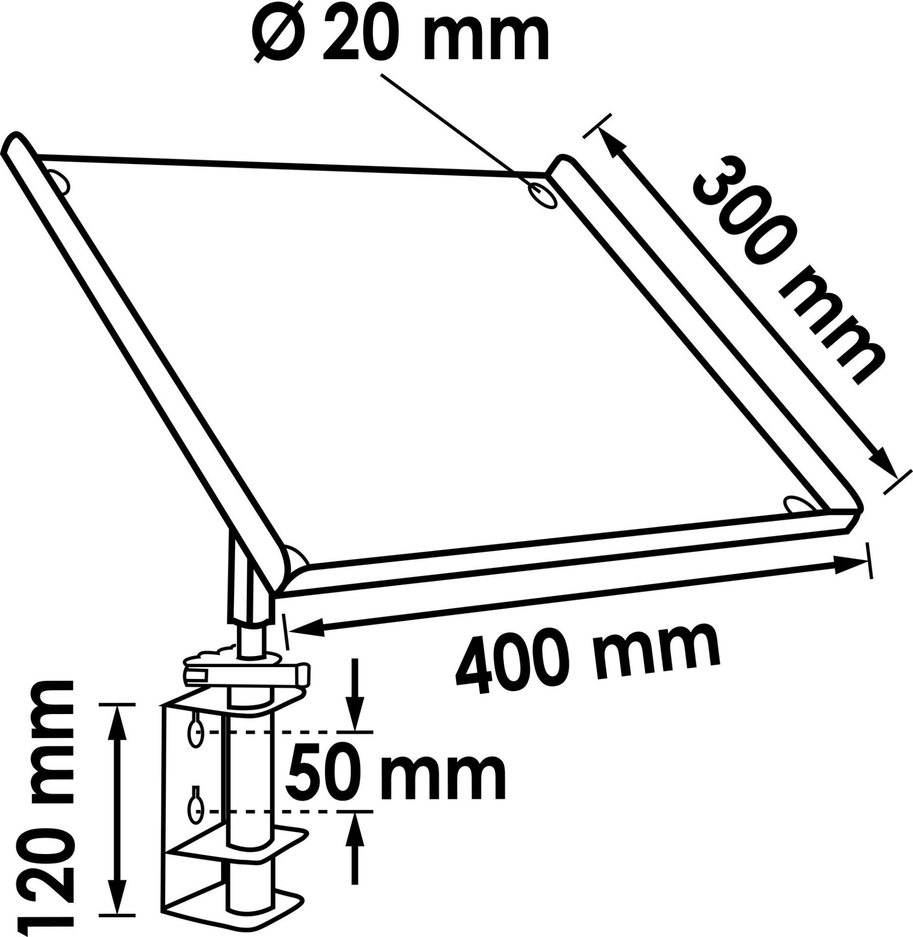 VIGOR Laptop-Halter ∙ dreh- und schwenkbar ∙ V6398 Produktbild img21 L