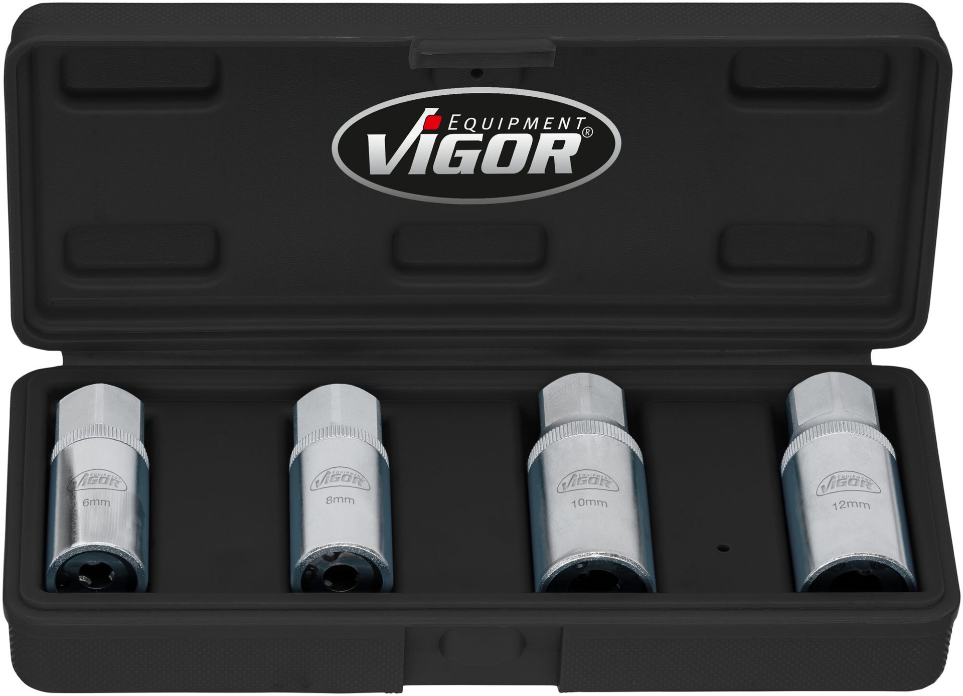 VIGOR Stehbolzen-Ausdreher Satz ∙ V6412/4 ∙ 1/2 Zoll (12,5 mm) Vierkant hohl ∙ 4-teilig ∙ Anzahl Werkzeuge: 4 Produktbild img15 L