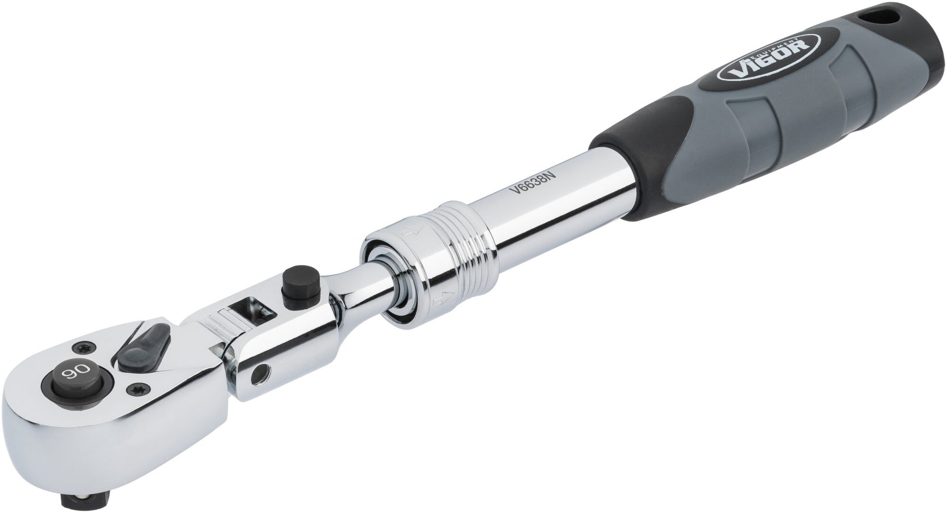 VIGOR Teleskop Gelenk-Umschaltknarre ∙ V6638N ∙ 3/8 Zoll (10 mm) Vierkant massiv ∙ 350 mm Produktbild img6 L