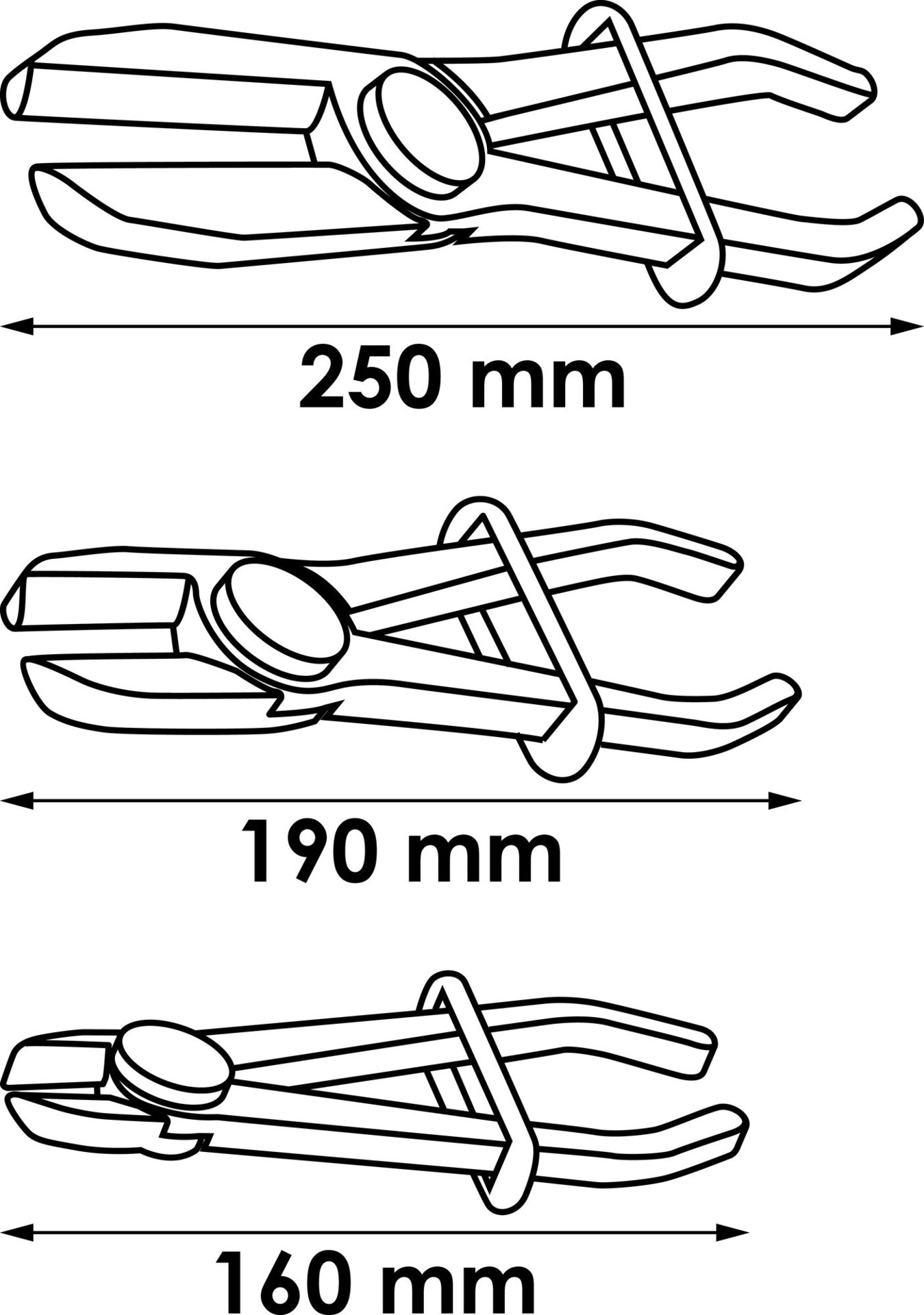 VIGOR Abklemmzangen Satz ∙ V6799 ∙ 3-teilig ∙ Anzahl Werkzeuge: 3 Produktbild img4 L