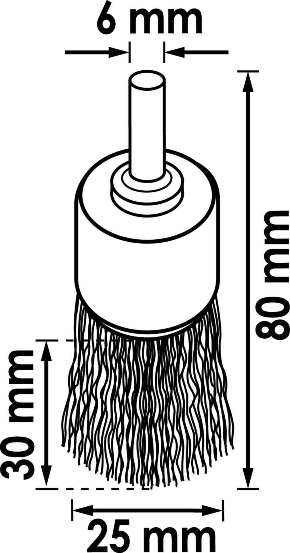 VIGOR Pinselkopfbürste ∙ 25&nbsp;mm ∙ V6802 Produktbild img4 L