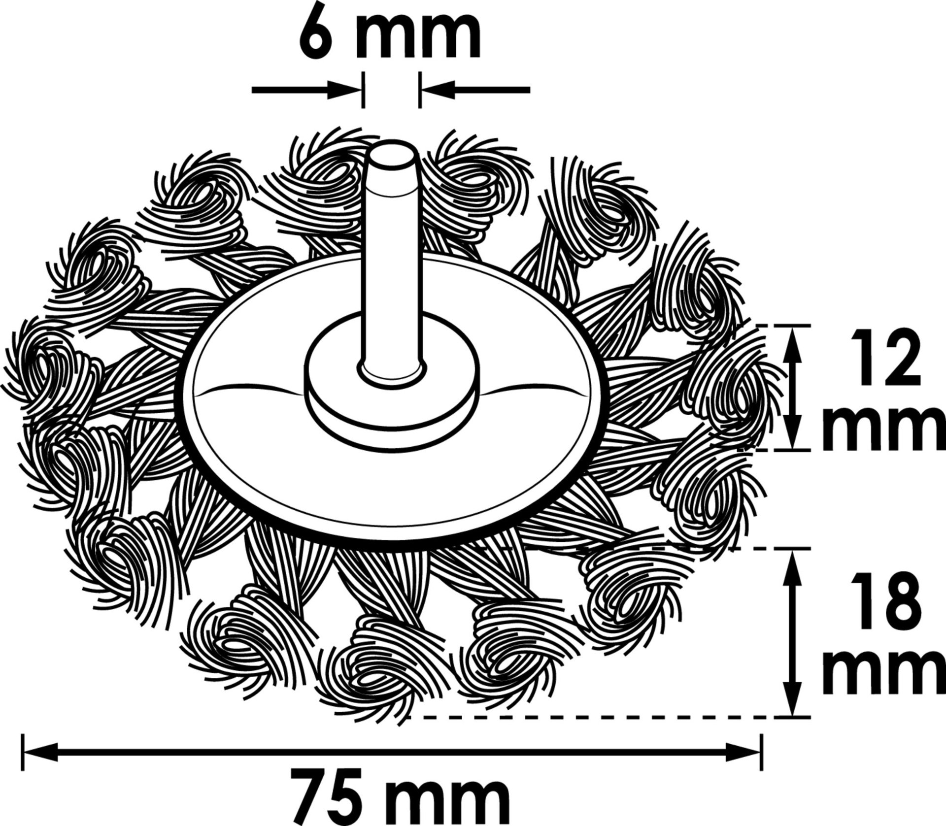 VIGOR Scheibenbürste ∙ gezopft ∙ 75&nbsp;mm ∙ V6806 Produktbild img4 L