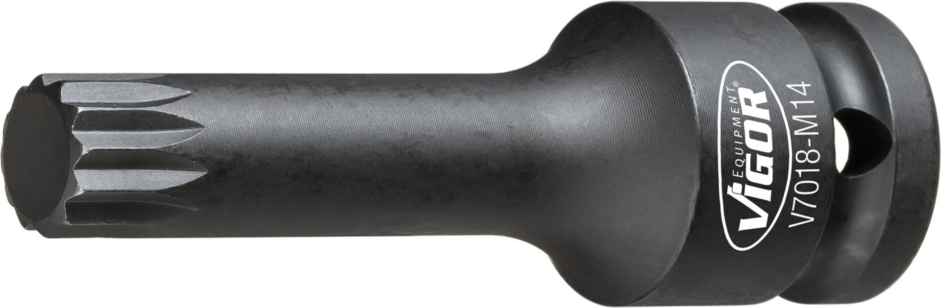 VIGOR Schlagschrauber Schraubendrehereinsatz Satz ∙ V7018 ∙ 1/2 Zoll (12,5 mm) Vierkant hohl ∙ Innen Vielzahn Profil XZN ∙ 8-teilig ∙ M5 – M18 ∙ Anzahl Werkzeuge: 8 Produktbild img4 L