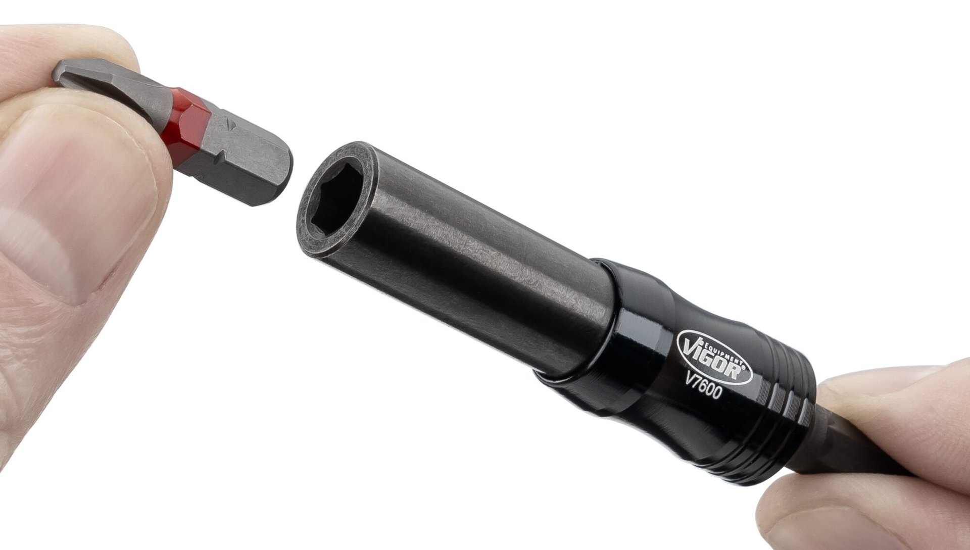 VIGOR Bithalter ∙ mit Gelenk ∙ V7600 ∙ 1/4 Zoll (6,3 mm) Sechskant massiv ∙ 1/4 Zoll (6,3 mm) Sechskant hohl ∙ 88 mm Produktbild img6 L