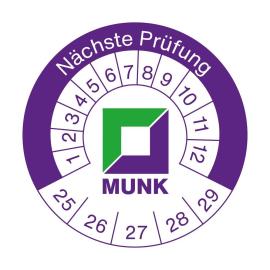 Prüfplakette 40 x 40 mm Produktbild