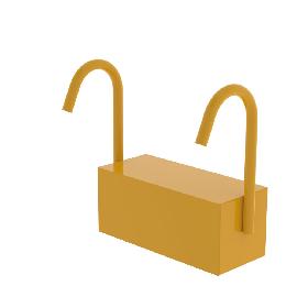 Ballastgewicht mit Einhängebügeln RAL 1021 Produktbild