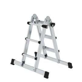 MUNK Teleskopleiter 4-teilig mit Traverse 4x3 Sprossen Produktbild