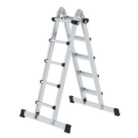MUNK Teleskopleiter 4-teilig mit Traverse 4x5 Sprossen Produktbild