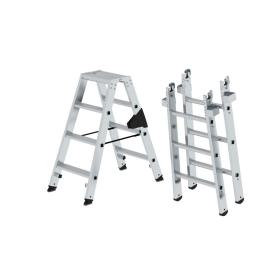 MUNK Stufen-Stehleiter-Set beidseitig begehbar steckbar inkl. Einsteckteil Produktbild