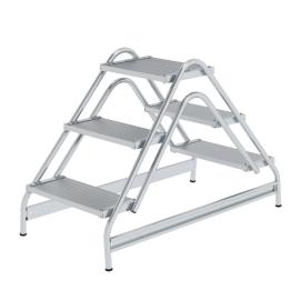 MUNK Arbeitspodest beidseitig begehbar Aluminium geriffelt Produktbild