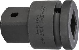 HAZET Vergrößerungsstück 1007S-2 ∙ 3/4 Zoll (20 mm) Vierkant hohl ∙ 1 Zoll (25 mm) Vierkant massiv ∙ Länge: 65 mm Produktbild