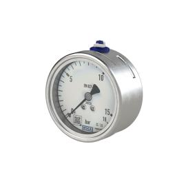 RIEGLER Manometer, CrNi-Stahl, G 1/4 hinten zentrisch, 0-100,0 bar, Ø 63 Produktbild