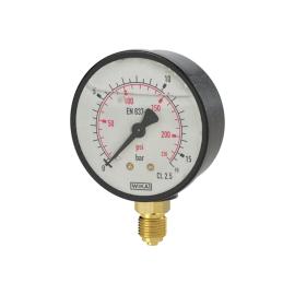 RIEGLER Glyzerinmanometer, Kunststoff, G 1/4 unten, 0 - 25,0 bar, Ø 63 Produktbild