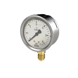 RIEGLER Glyzerinmanometer, CrNi-Stahl, G 1/4 unten, 0 - 25,0 bar, Ø 63 Produktbild