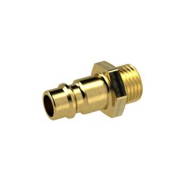 RIEGLER Nippel für Kupplungen NW 7,2 - NW 7,8, Messing blank, G 1/8 AG Produktbild