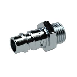 RIEGLER Nippel für Kupplungen NW7,2-7,8, Stahl gehärtet/verzinkt , R 1/8 AG, 0- 35 Produktbild