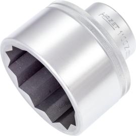 HAZET Steckschlüsseleinsatz 1100Z-80 ∙ 1 Zoll (25 mm) Vierkant hohl ∙ Außen Doppelsechskant Profil ∙ SW 80 mm Produktbild
