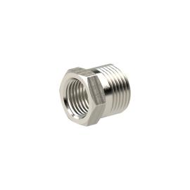 RIEGLER Reduziernippel, R 1/2 a., G 3/8 i., SW 22, Messing vernickelt Produktbild