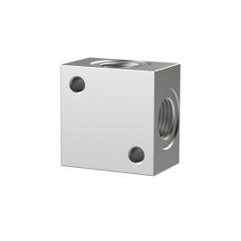 RIEGLER Kreuz-Verteiler, anflanschbar, G 1/4 Aluminium, SW 20 Produktbild